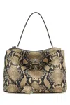 Balenciaga Medium Rodeo Python Print Leather Top Handle Bag In Natural