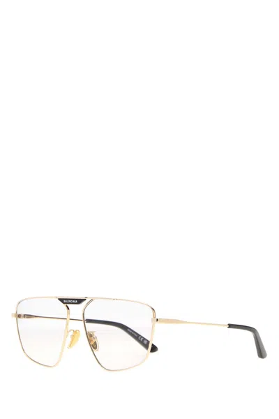 Balenciaga Navigator Sunglasses With Gold Metal Tag 2.0 Detail In Multi