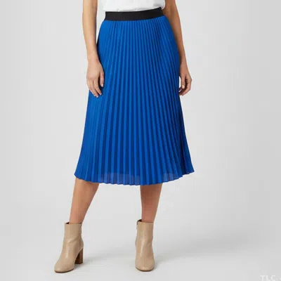 Pre-owned Balenciaga Navy Blue Crepe Overlay Detailed Pleated Skirt S