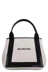 Balenciaga Navy Cabas Small Canvas Tote Bag