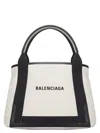Balenciaga Navy Small Cabas Bags In Neutral