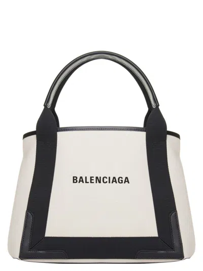 BALENCIAGA BALENCIAGA 'NAVY CABAS' SMALL SHOPPING BAG