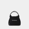 Balenciaga Navy Cabas Xs Aj Crossbody -  -  Black/ Black - Canva In Black