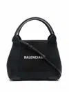Balenciaga Navy Cabas Xs Canvas Tote Bag
