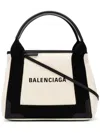Balenciaga Women's Two-tone Canvas Small Cobas Navy Handbag | 3903462hh3n Color 9260 In White