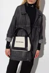 Balenciaga ‘navy Cabas Xs' Shoulder Bag In Cream