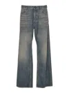 Balenciaga Loose Washed Jeans In Blue/grey/yellow In Blue