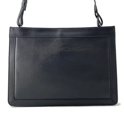 Pre-owned Balenciaga Navy Pochette Black Leather Pochette Shoulder Bag ()