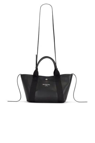 Balenciaga Navy Revamp Small Tote Bag In Black