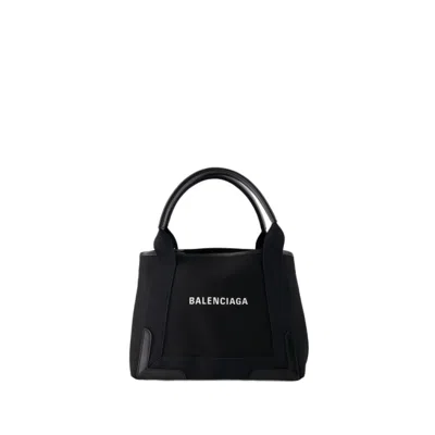 Balenciaga Navy S Shopper Bag - Leather - Black