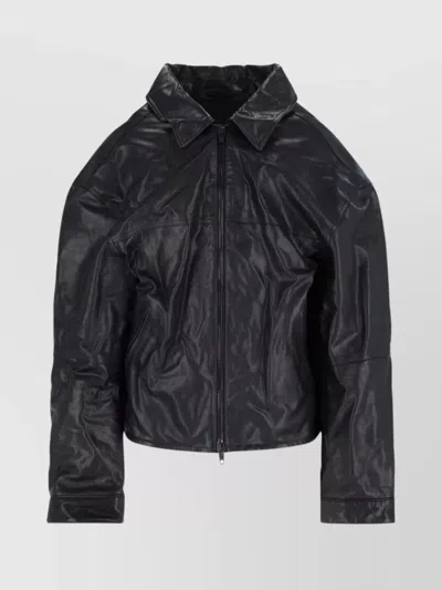 Balenciaga Neck Collar Pockets Unisex Design In Black