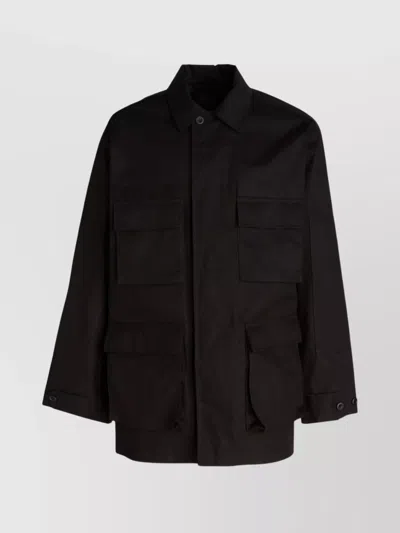 Balenciaga Classic Cargo Jacket With Shirt Collar In Black