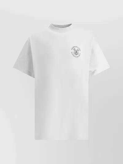 Balenciaga Neck Crew Sleeves Short In Dirty White/black