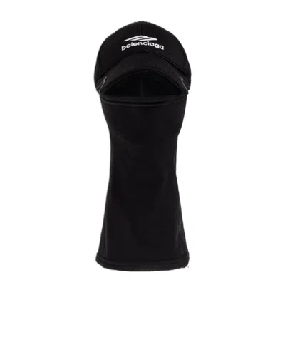 Balenciaga Neck Warmer Cap In Black