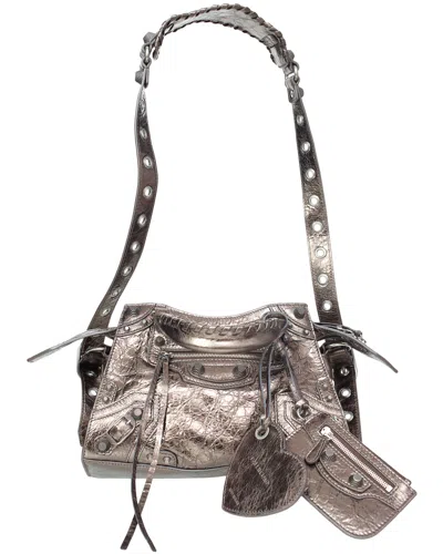 Balenciaga Leather Bag Neo Cagole In Bronze