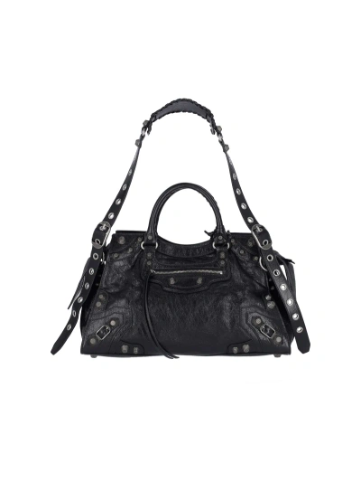 Balenciaga 'neo Cagole City' Handbag In Black
