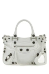 Balenciaga Women's Neo Cagole Leather Tote In White