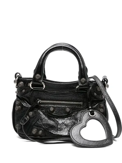 Pre-owned Balenciaga Neo Cagole Metal-detail Tote Bag In Black