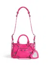 Balenciaga Fuchsia Neo Cagole Small Satchel Bag In Pink
