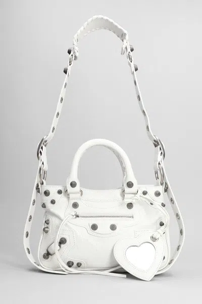 Balenciaga Neo Cagole Tote S Hand Bag In White
