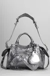 Balenciaga Neo Cagole Xs Hand Bag In Silver Leather In Silver