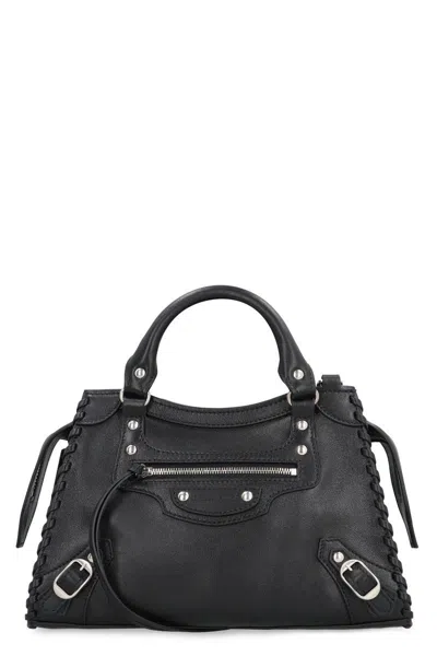 Balenciaga Neo Cagole Xs Leather Bag In Black