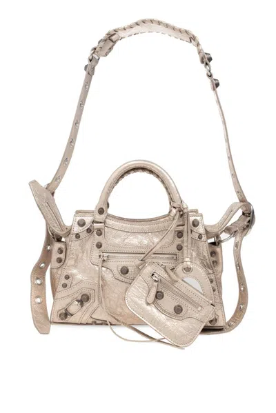 Balenciaga Neo Cagole Xs Shoulder Bag In Stone Beige