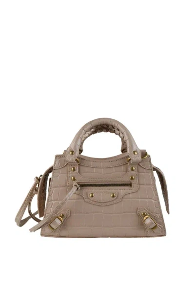 Balenciaga Neo City Bag In Brown