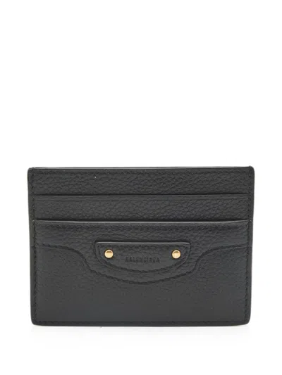 Pre-owned Balenciaga Neo Classic Card Holder In Black