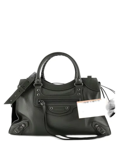 Pre-owned Balenciaga Neo Classic City Bag Leather Medium Tote Bag In Green