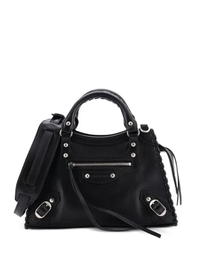 Pre-owned Balenciaga Neo Classic City Bag Leather With Whipstitch Detail Xs Shoulder Bag In ブラック