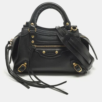 Pre-owned Balenciaga Neo Classic City Mini Black Leather Tote