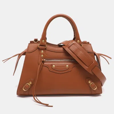 Pre-owned Balenciaga Neo Classic City Small Brown Leather Tote