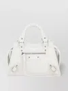 Balenciaga Neo Classic Mini Crocodile Embossed Tote Bag In White