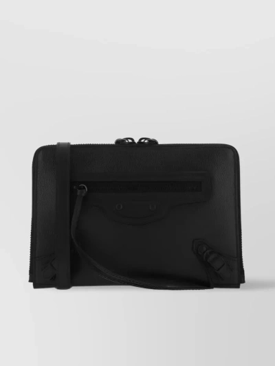 Balenciaga Neo Classic Transformable Clutch In Black