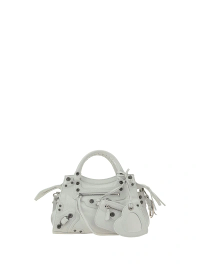 Balenciaga Neo Le Cagole Shoulder Bag In Optic White