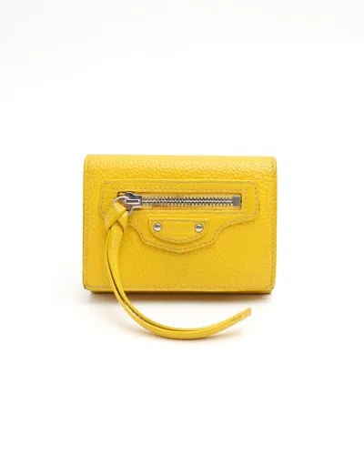 Balenciaga Neo Mini Wallet In Yellow