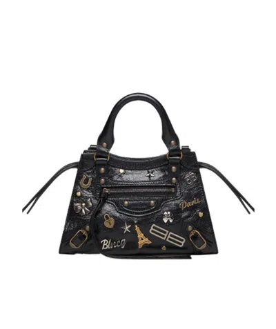 Balenciaga Neo Pin-embellished Mini Bag In Black