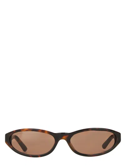 Balenciaga Neo Round Sunglasses In Brown
