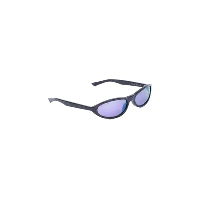 Balenciaga Neo Round Violet Pearl Acetate Sunglasses In Brown