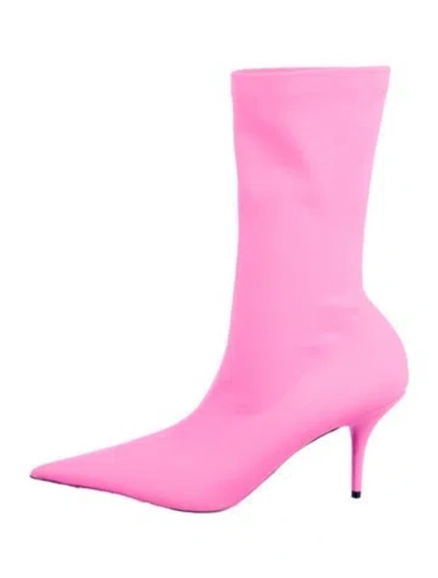 Pre-owned Balenciaga Neoprene Sock Boots In Pink