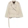 Balenciaga Cropped Trench Coat In White
