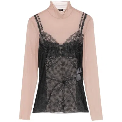BALENCIAGA BALENCIAGA NEUTRALS TOPS - T-SHIRTS & JERSEYS WOMEN