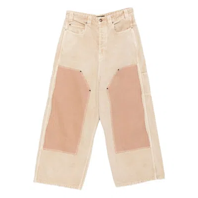 BALENCIAGA BALENCIAGA NEUTRALS TROUSERS - WIDE-LEG TROUSERS MEN
