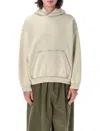 Balenciaga Hoodie In Cement/tonal