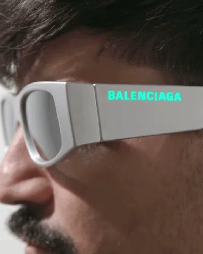 Pre-owned Balenciaga New  Bb0100s - 002 Led Frame Unisex Sunglasses In Silver
