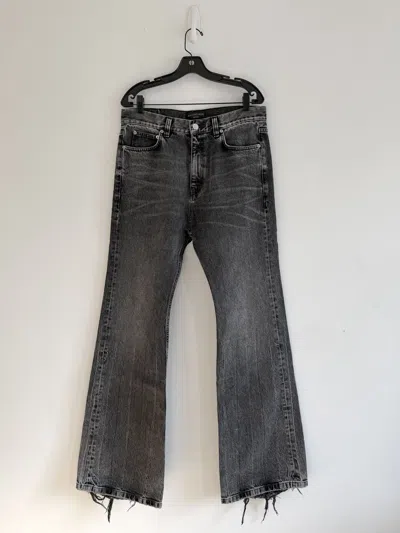 Pre-owned Balenciaga New Lost Tape Flare Jeans (s) Fits 31-33 In Black
