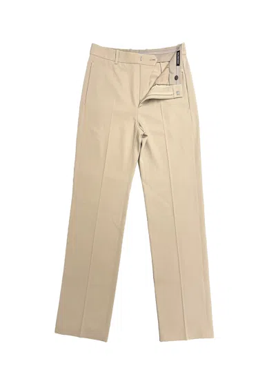 Pre-owned Balenciaga New — Resort 2020 Logo Embroidered Pants In Beige