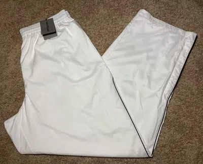 Pre-owned Balenciaga New Ss21  Technical Poplin Track Pants Suit 50 In White