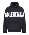 Balenciaga New Tape Type Sweatshirt In Black